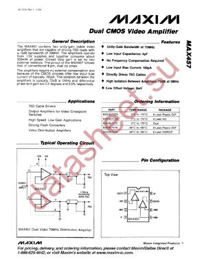 MAX457EPA+ datasheet  